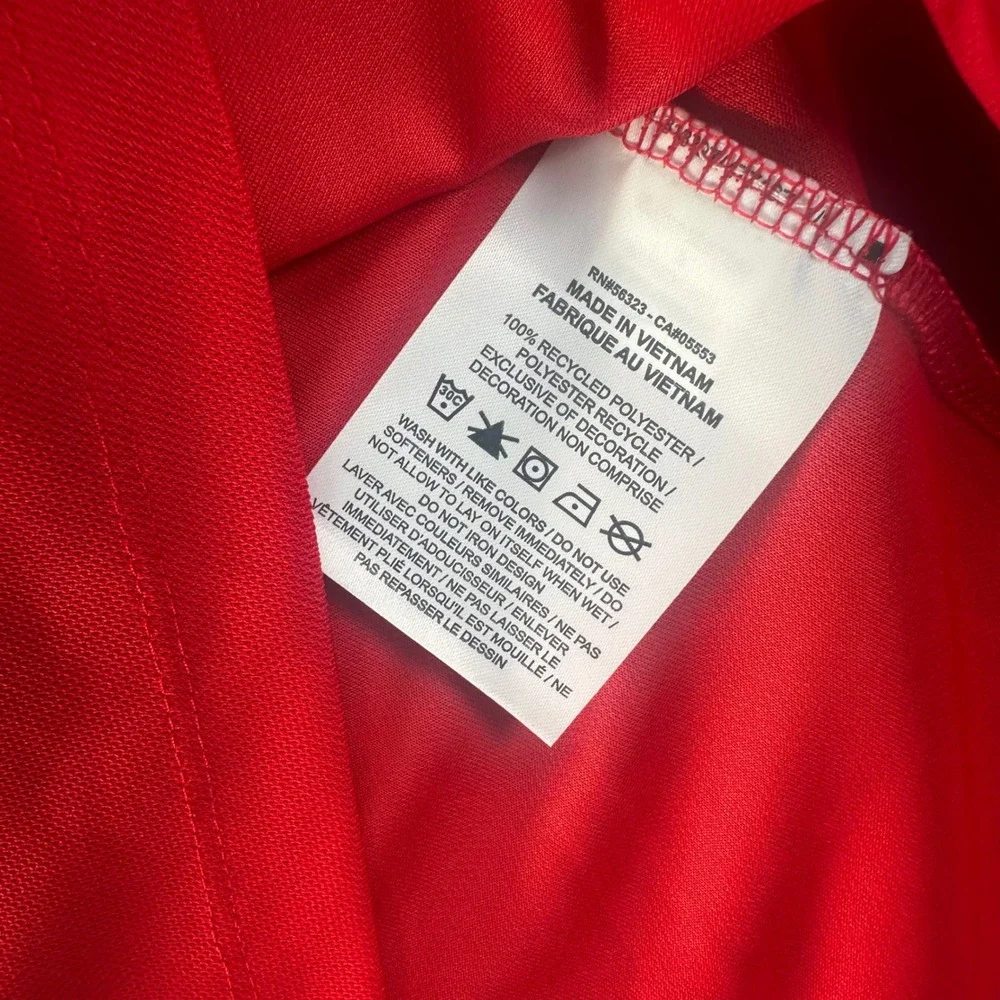 Nike Dri-FIT Blade Collar Polo Shirt Mens Small Red Standard Fit Swoosh Golf